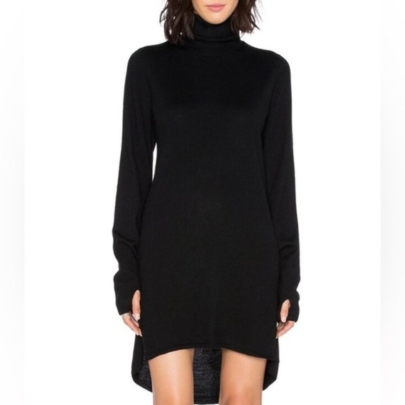 One Teaspoon Dresses & Skirts - One Teaspoon Superior Merino Knit Funnel Turtleneck Dress Jet Black Size XXS